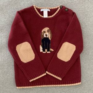 Jamie and Jack Boys Dog Sweater. Size 5T.